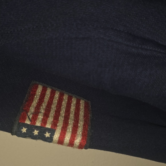 Polo Ralph Lauren 90's Men's Blue, Orange Quarter Zip with Green Accents - Picture 6 of 6